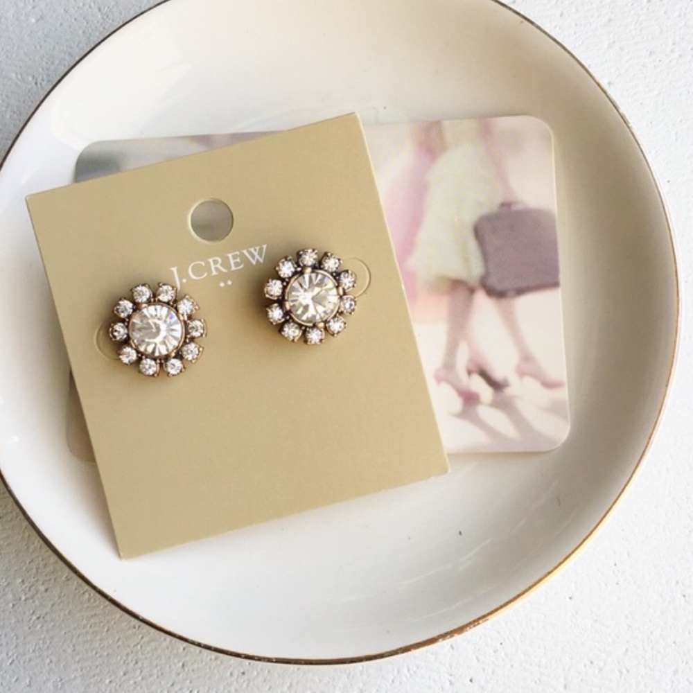 J Crew round crystal earrings - Picture 6 of 6